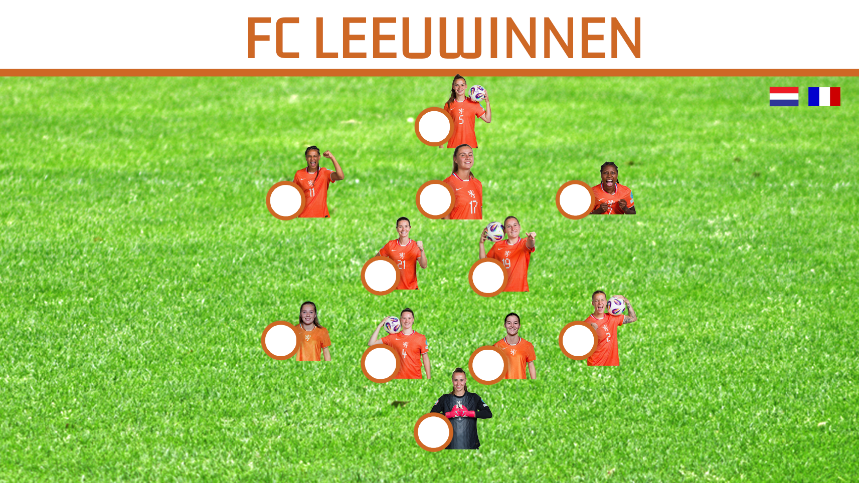 Één wijziging in opstelling voor Nederlands Elftal.